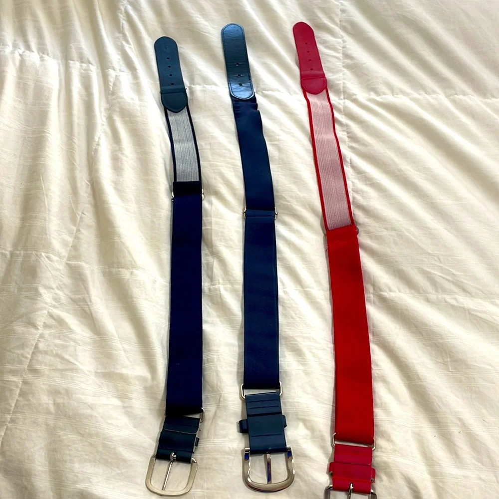 Baseball/Softball Sports Belt - One Size Youth - Choose Black/Red/Blue